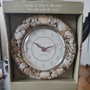 Seashells Coastal Wall Clock